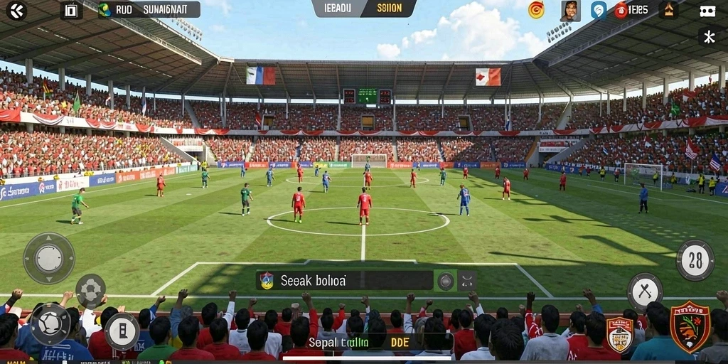 Tampilan awal F32 dengan grafis yang menarik.