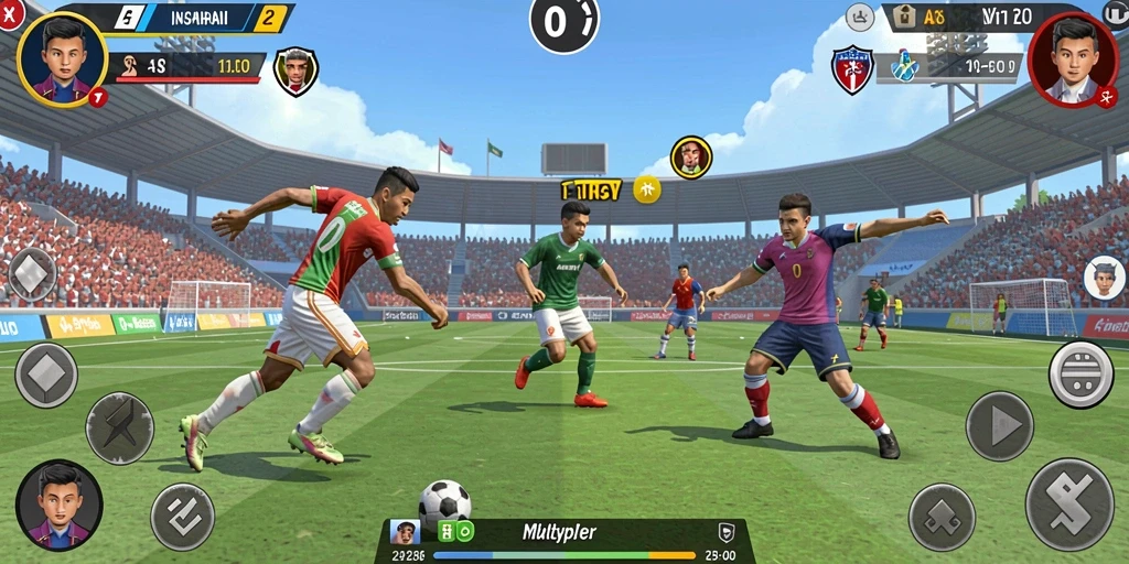 Screenshot permainan dengan desain grafis yang memukau.
