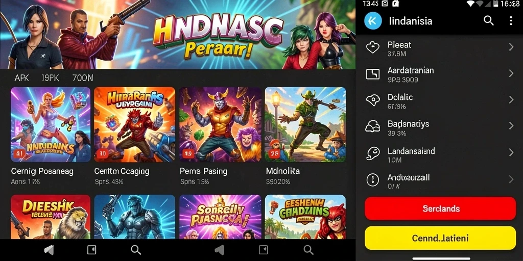 Screenshot pertama menunjukkan karakter utama dalam aksi.