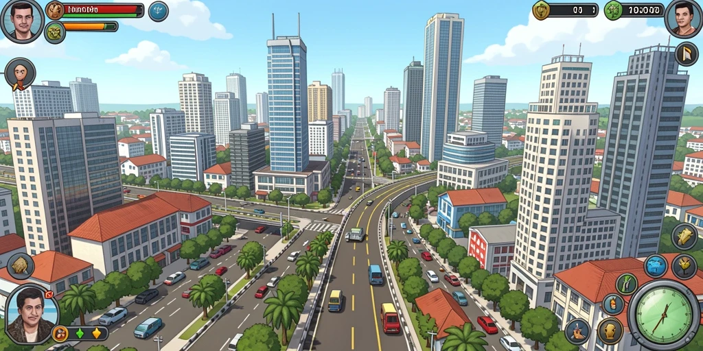 Tampilan karakter yang menarik dan penuh warna.