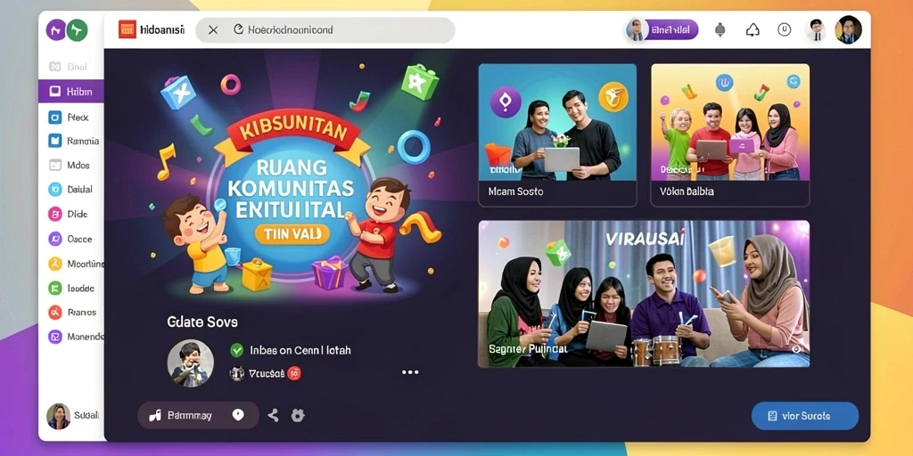 Tampilan permainan slot yang berwarna-warni.